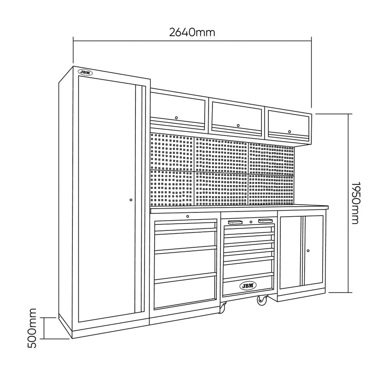 Modular Workshop Storage System 18 pcs (Tools Included)